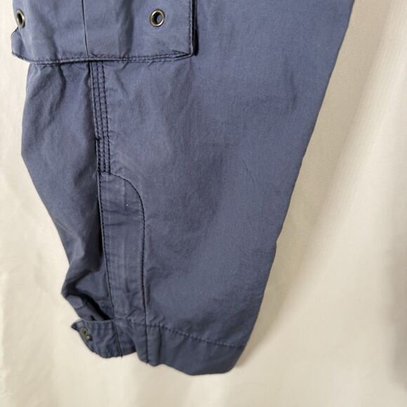 Athleta Cargo Pants Women's 4P Blue Snap Zip Pockets Lightweight Low Rise - Picture 4 of 16